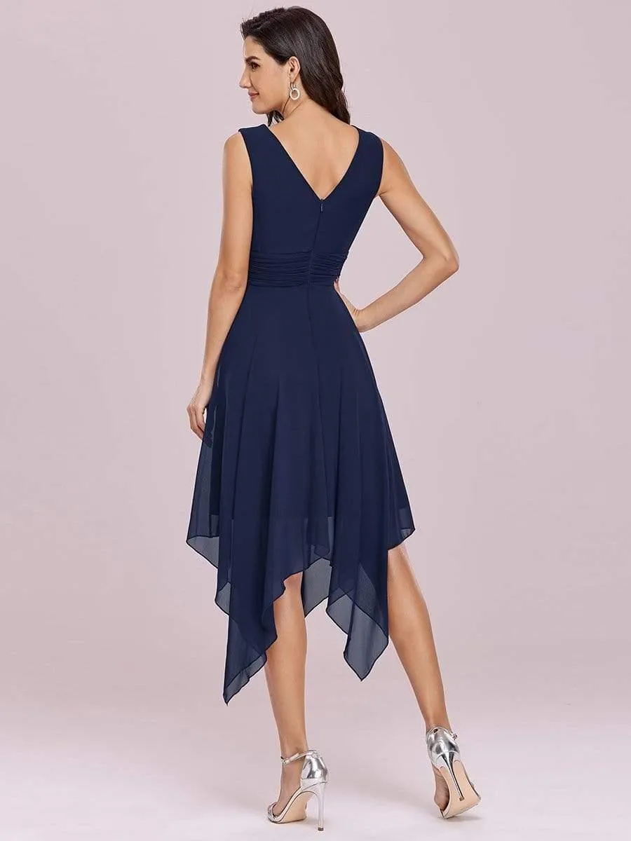 Taille Personnalisée Robe mariage invitée bohème en mousseline de soie col en V profond