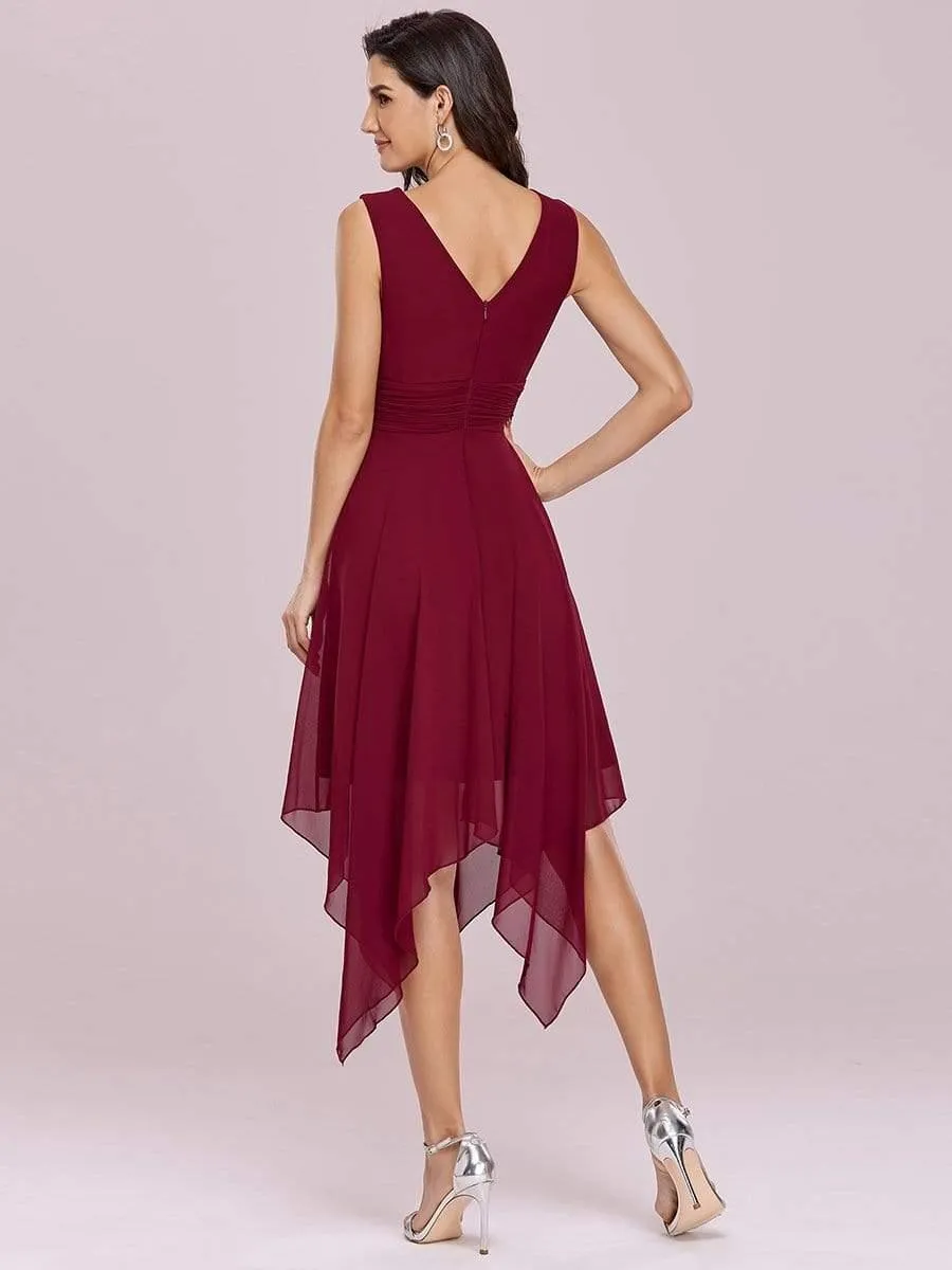 Taille Personnalisée Robe mariage invitée bohème en mousseline de soie col en V profond