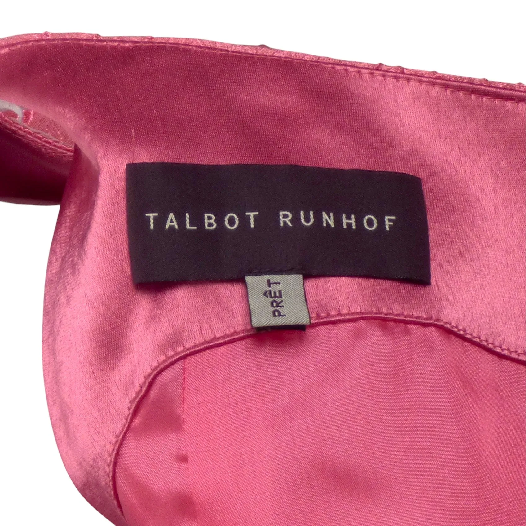 TALBOT RUNHOF- Pink Puckered Organza Dress, Size 10
