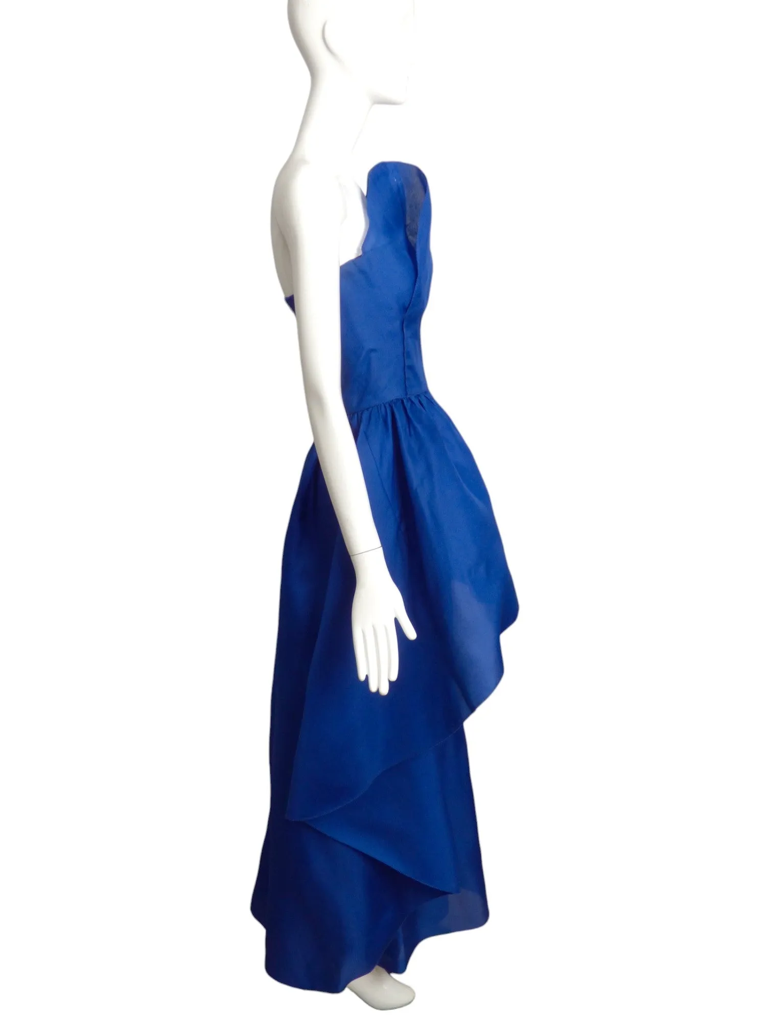 TARQUIN EBKER- 1970s Cobalt Gazar Evening Gown, Size 6