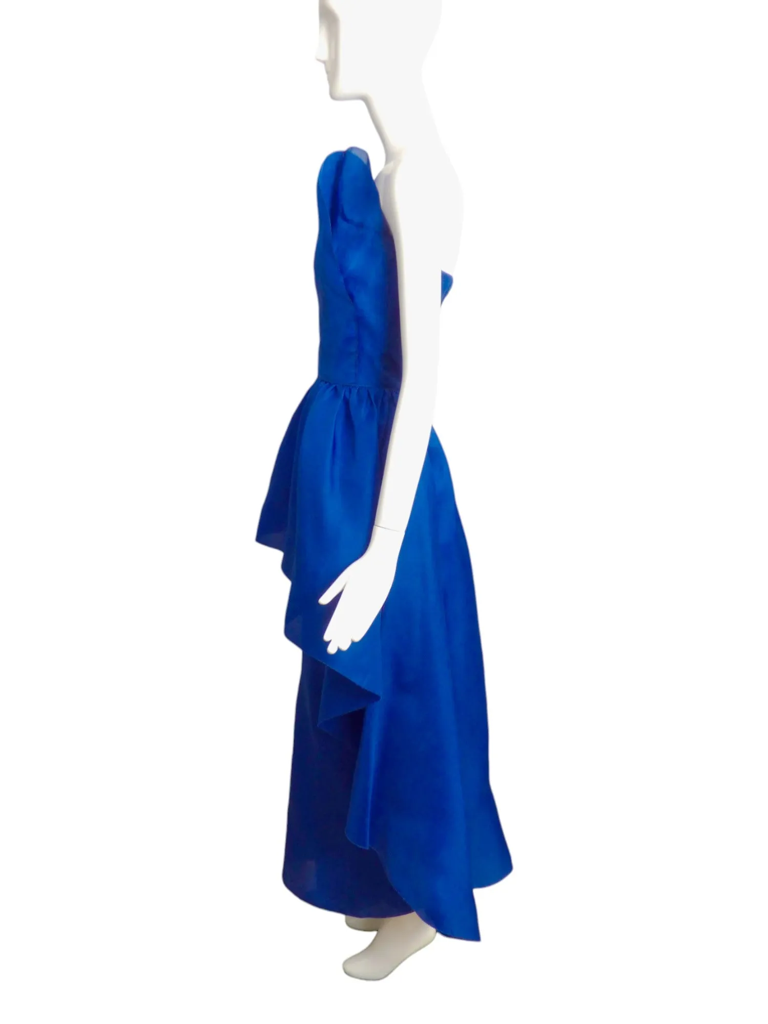 TARQUIN EBKER- 1970s Cobalt Gazar Evening Gown, Size 6