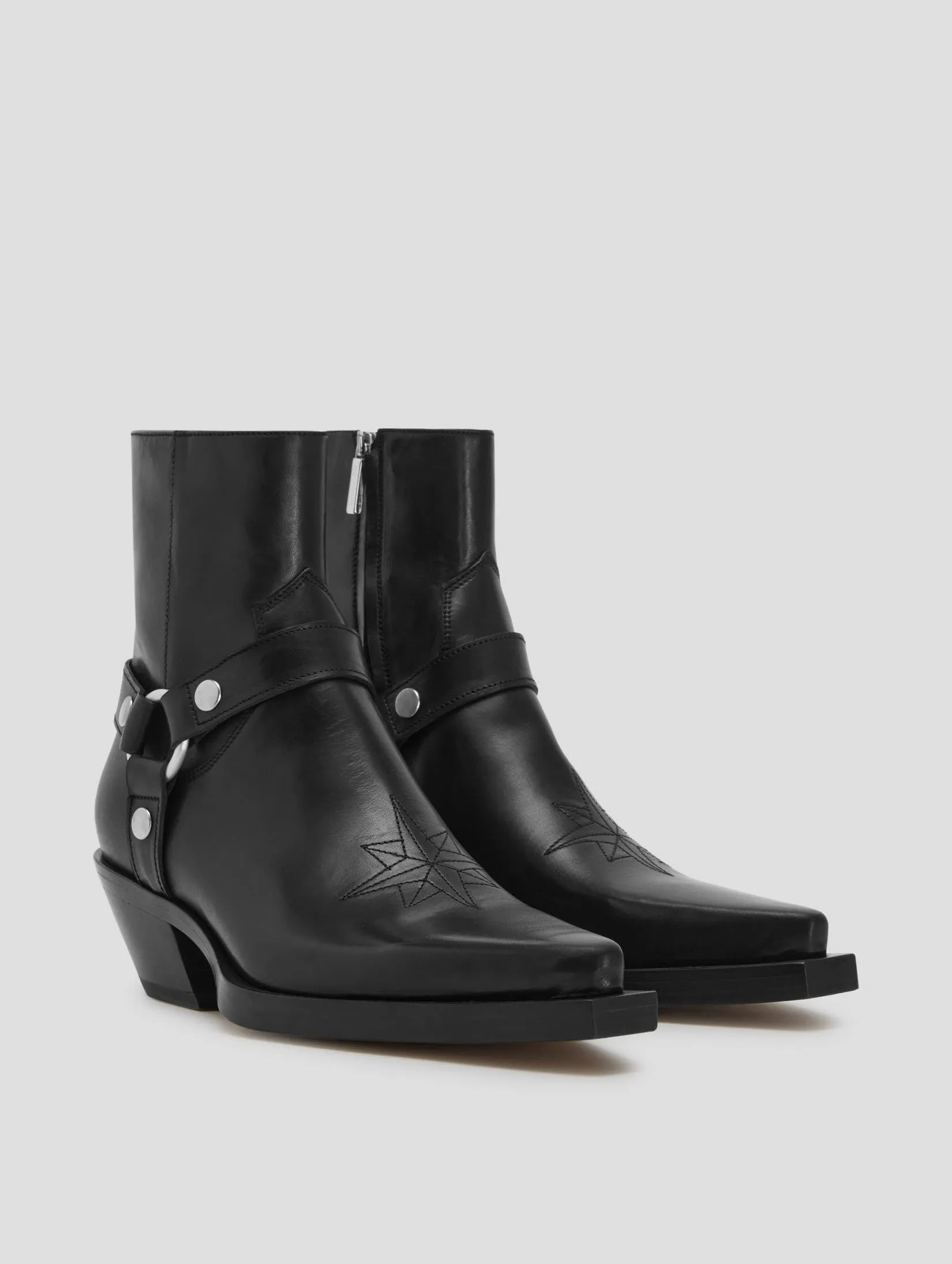 TERENCE HARNESS WESTERN BOOT BLACK VACCHETTA- Woman