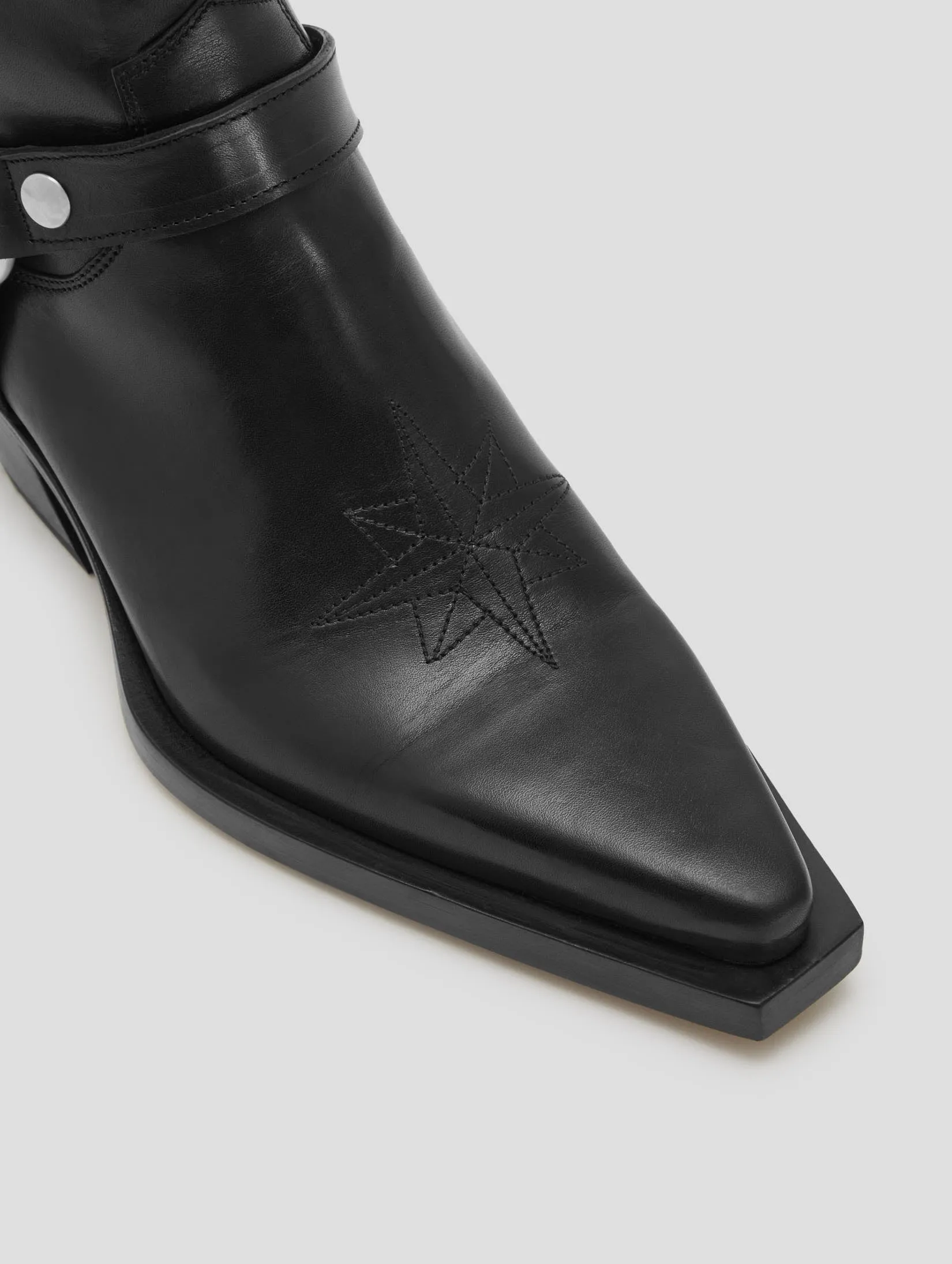 TERENCE HARNESS WESTERN BOOT BLACK VACCHETTA- Woman