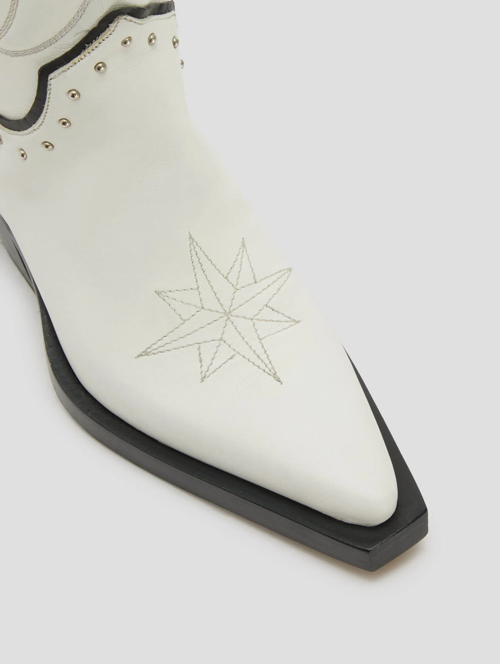 TERENCE WESTERN BOOT IN WHITE VACCHETTA - Woman