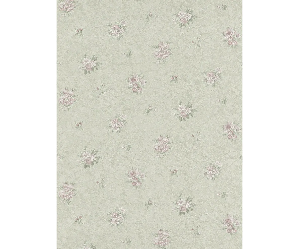 Textured Floral Motifs Rose Grey 5787-35 Wallpaper