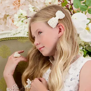 The Adelpha Designer Kids Pearl Bow Hair Clip