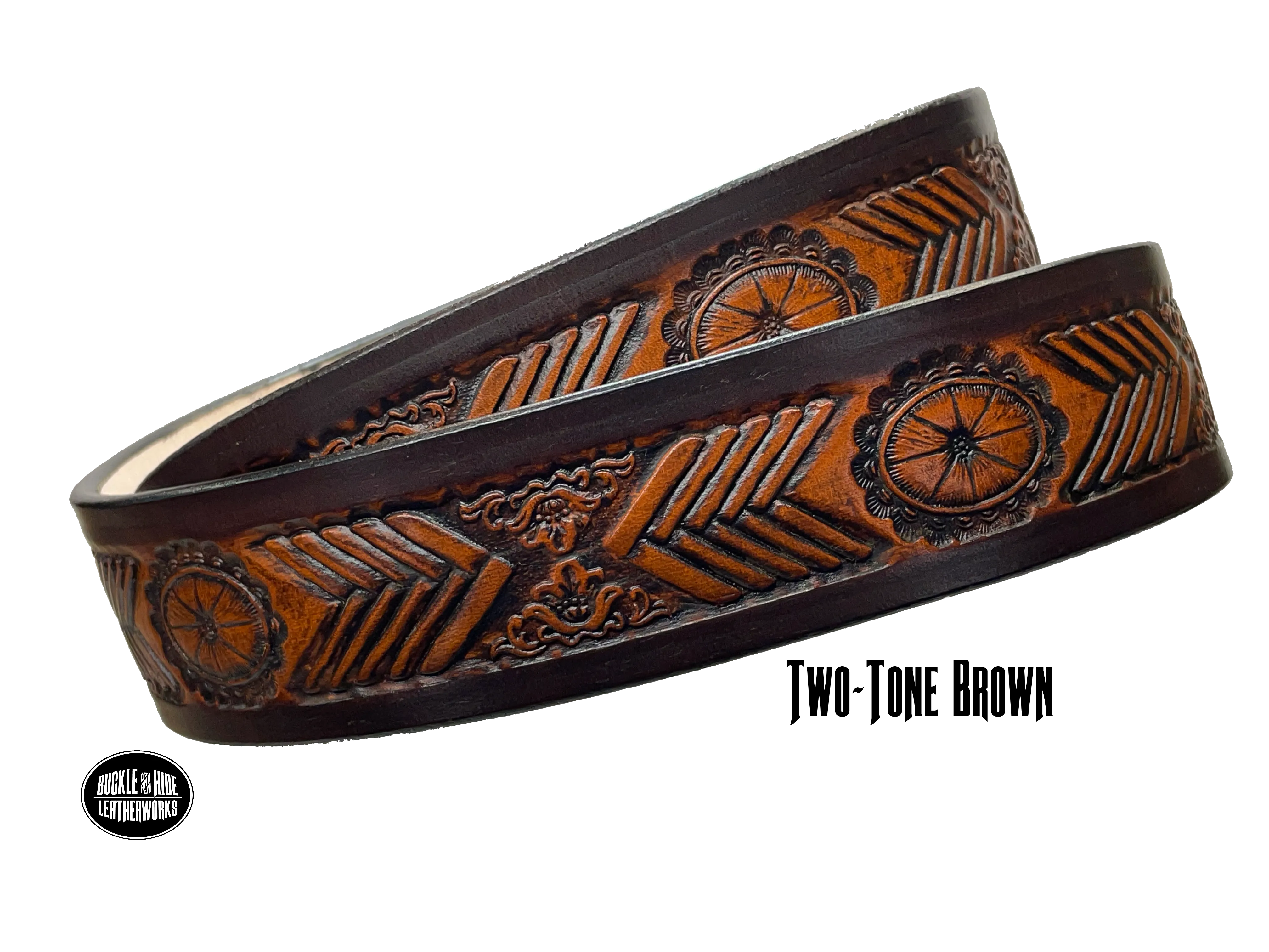 The Chevron Name Leather Belt