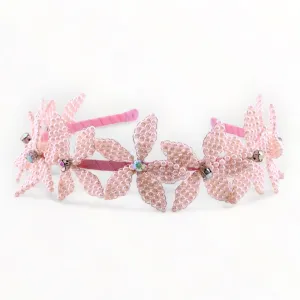 The Margaux Pink Pearl Flower Headband