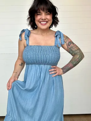 The Maria Chambray Midi Dress