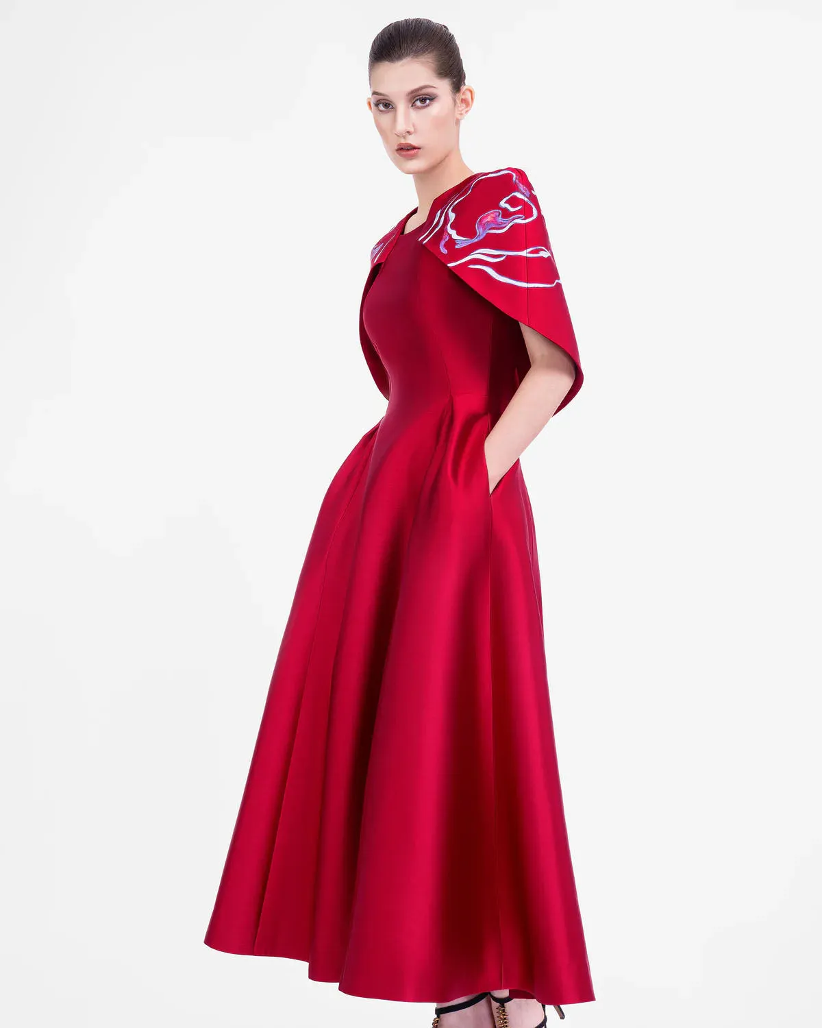 The Red Austin - Crimson Midi Dress
