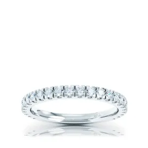 The Studio Collection Prong Set Diamond Half-Way Wedding Band