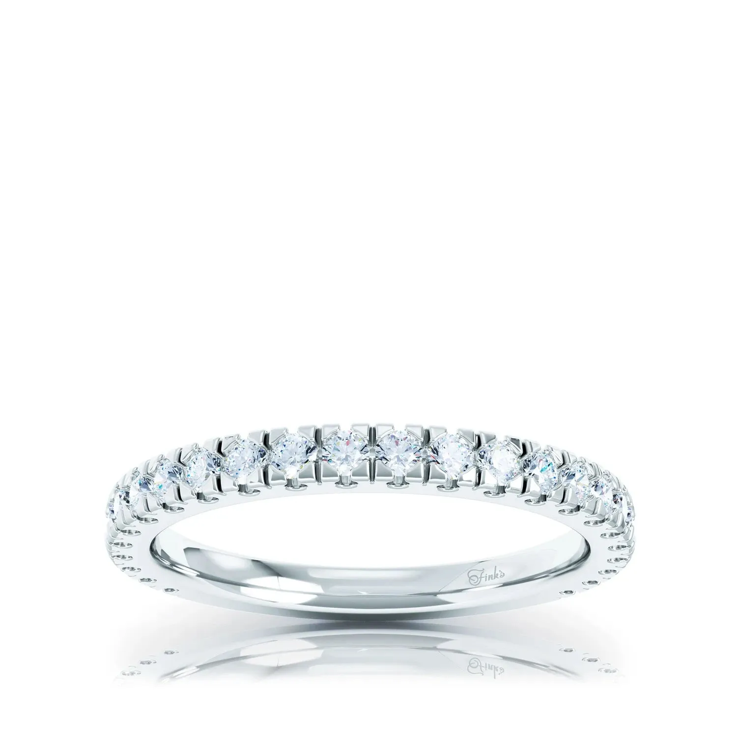 The Studio Collection Prong Set Diamond Half-Way Wedding Band