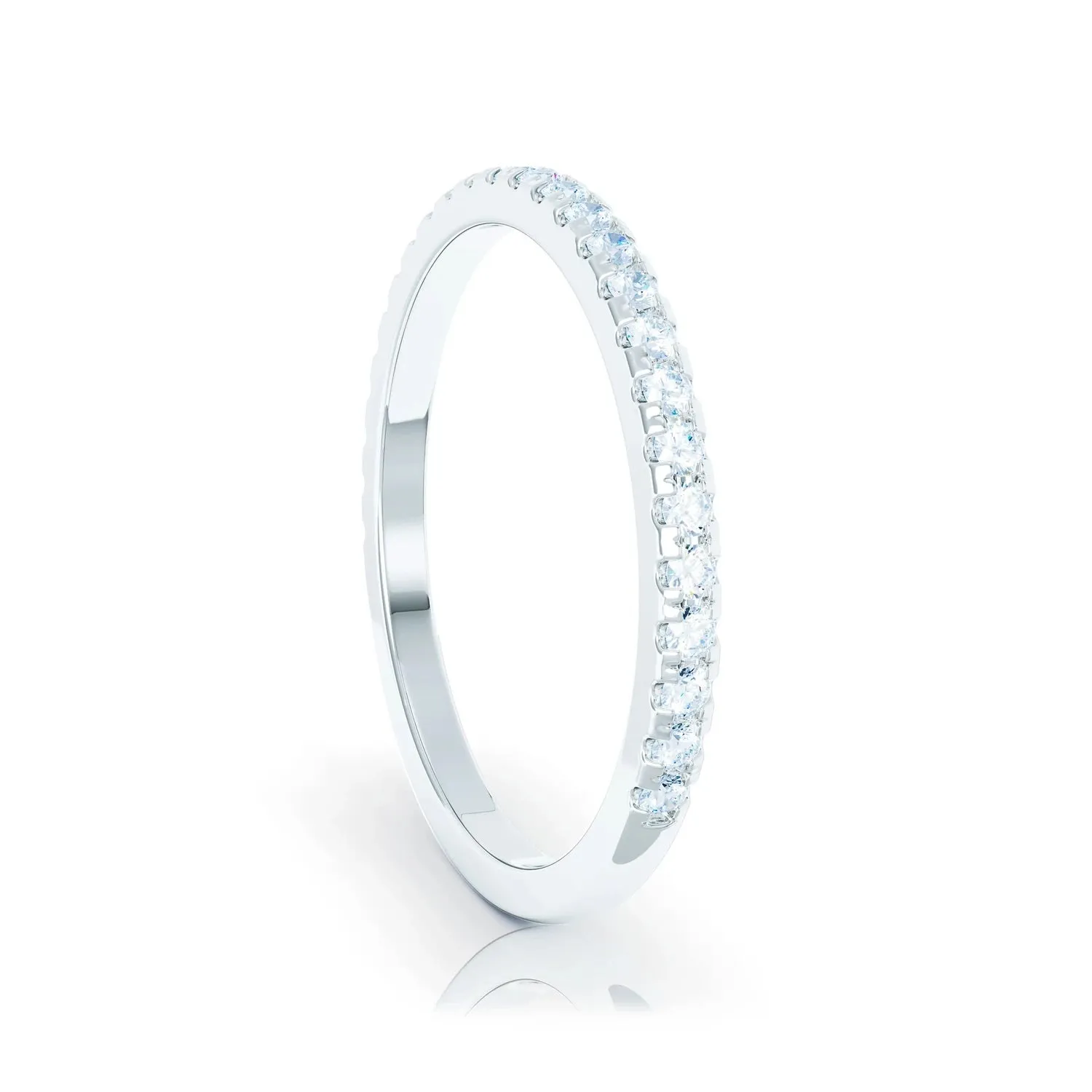 The Studio Collection Prong Set Diamond Half-Way Wedding Band