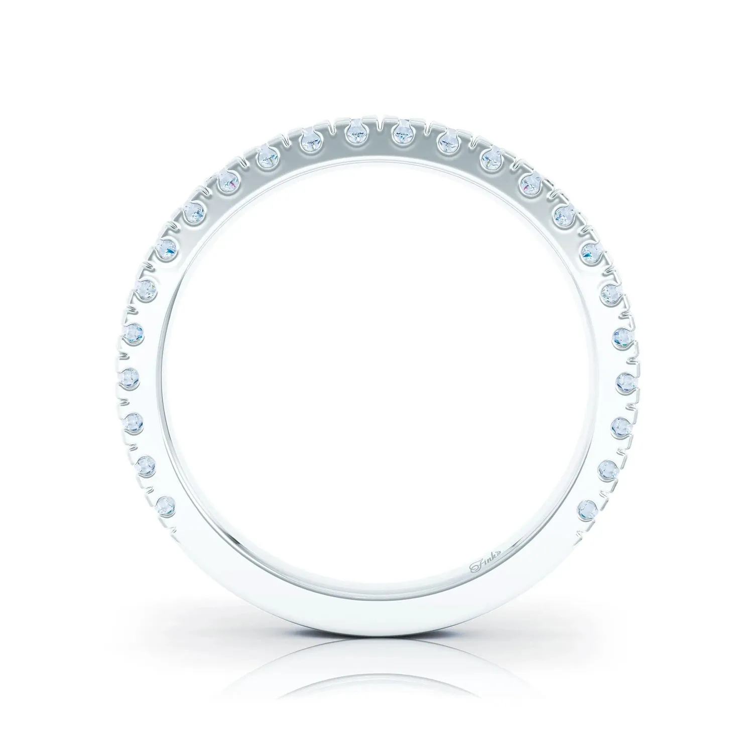 The Studio Collection Prong Set Diamond Half-Way Wedding Band