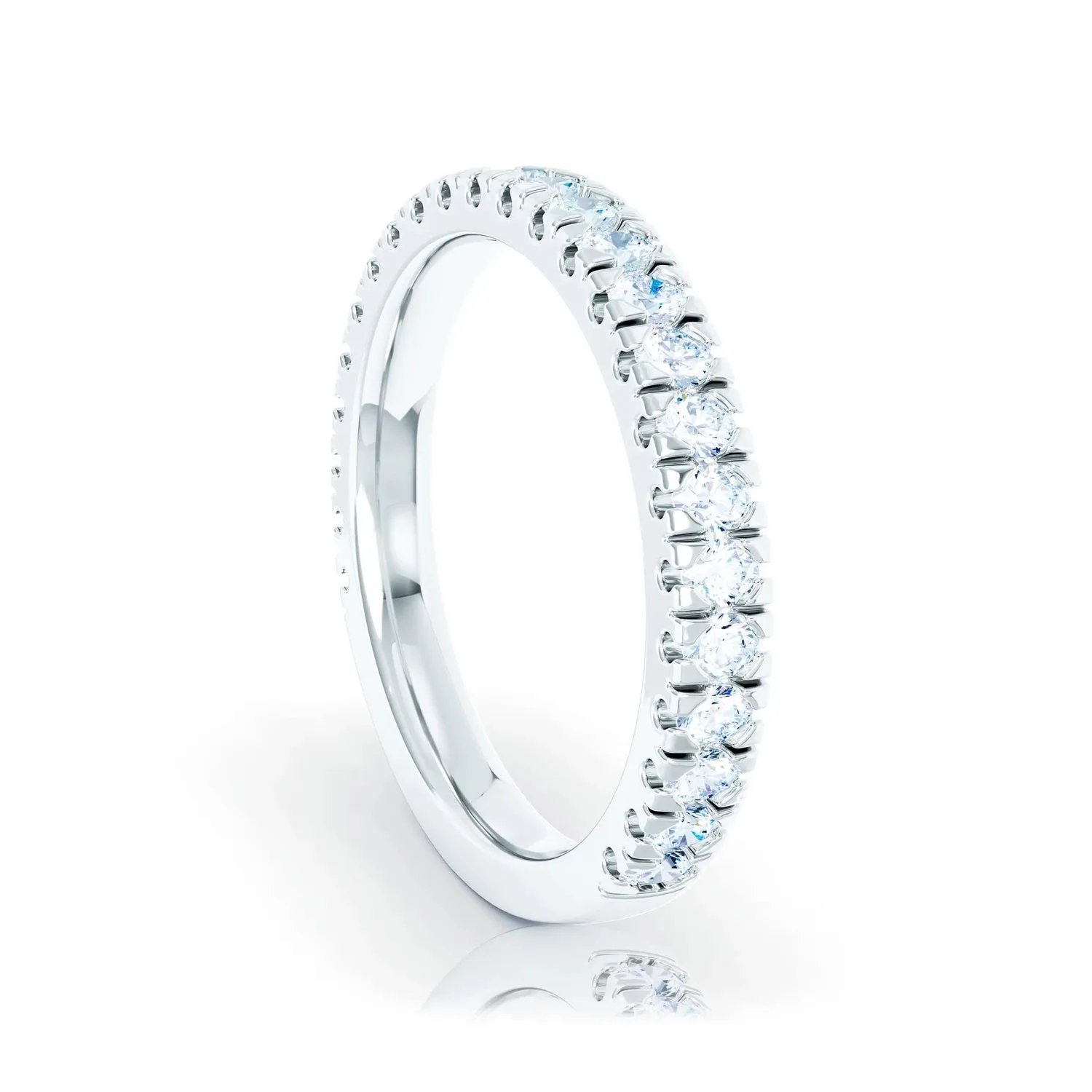 The Studio Collection Prong Set Diamond Half-Way Wedding Band