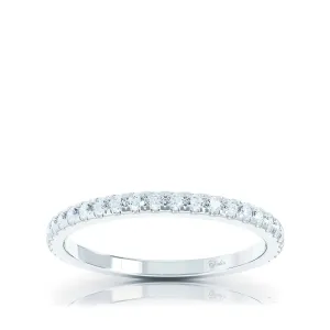 The Studio Collection Prong Set Diamond Half-Way Wedding Band