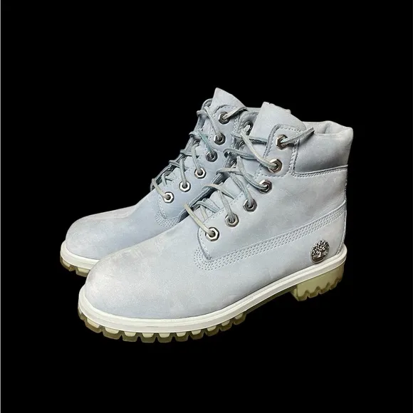 Timberland 6in Premium Villa Exclusive Sky Blue Boots A0430 Size 4.5