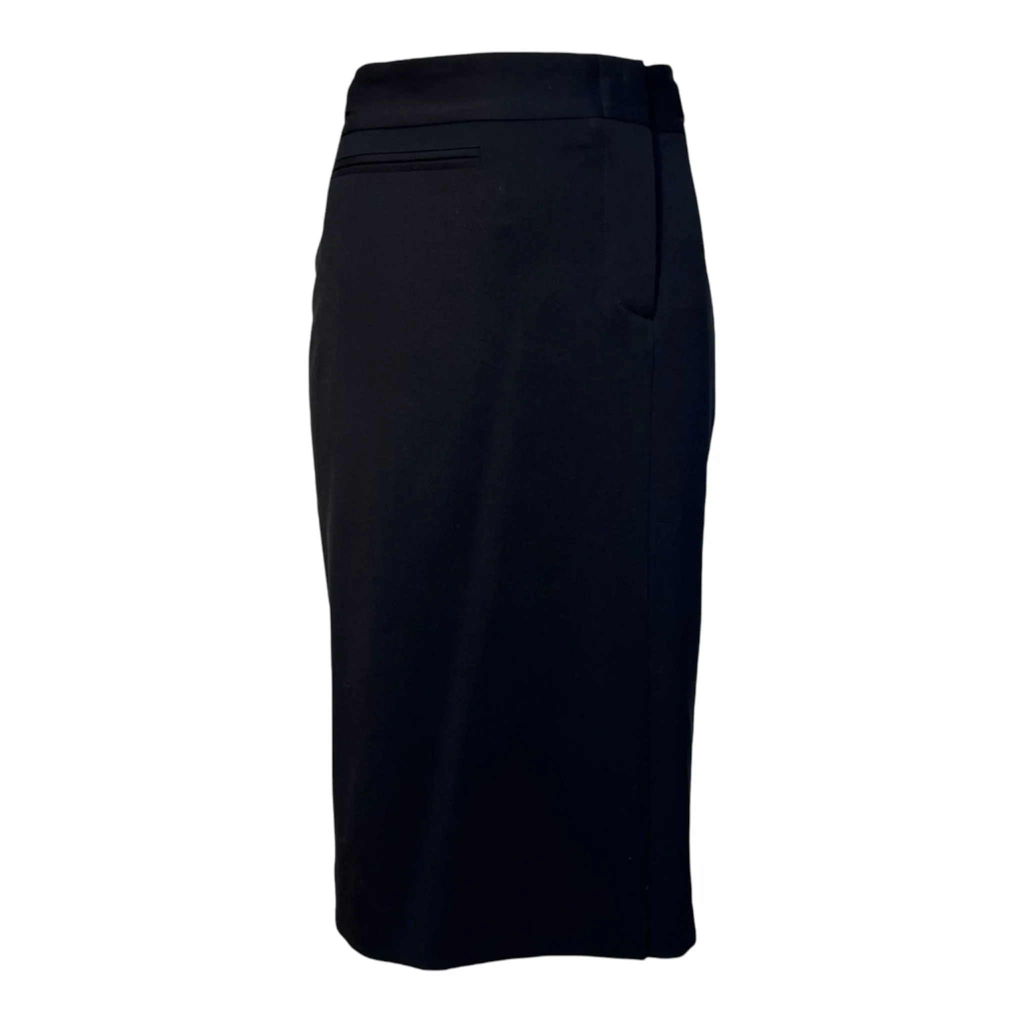 Tom Ford for Gucci F/W 1998 Black Pencil Skirt with Chrome Silver Side Buckles