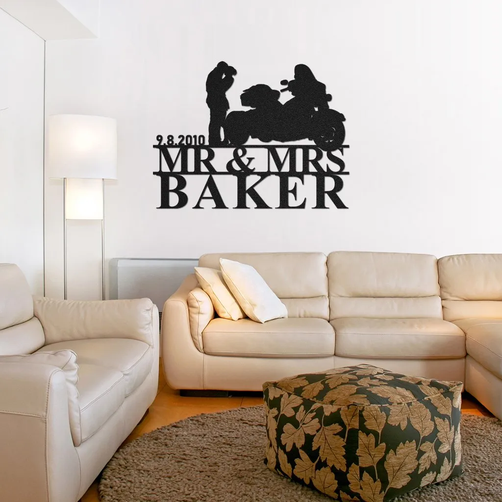 Trike Married Couple - PERSONALIZED Metal Wall Art (🇺🇸Made In The USA) - Original