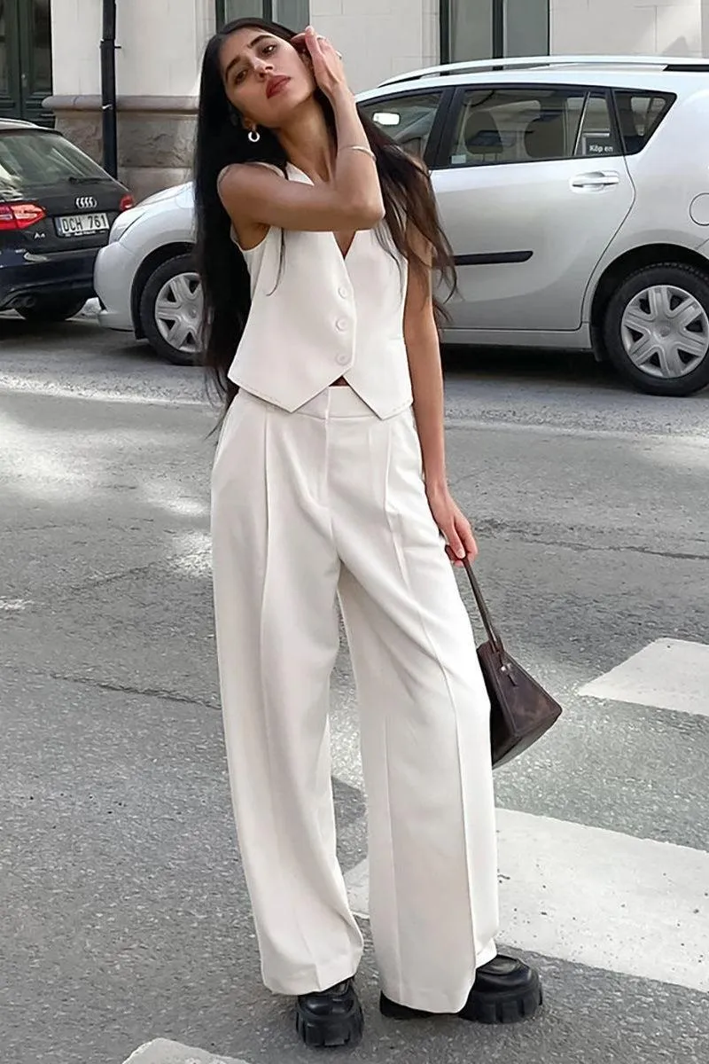 V-Neck Sleeveless Vest Trousers High-End Suit