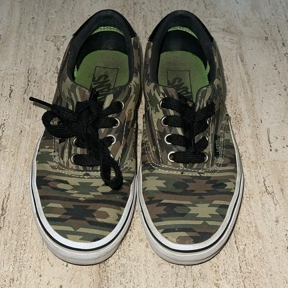 Vans Era 59 Native Camo Sneakers Size 4 Aztec Camo Print Black, Green, Brown