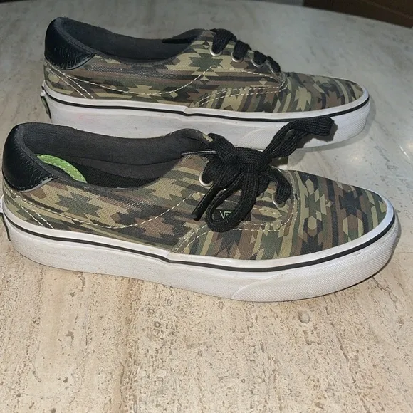 Vans Era 59 Native Camo Sneakers Size 4 Aztec Camo Print Black, Green, Brown