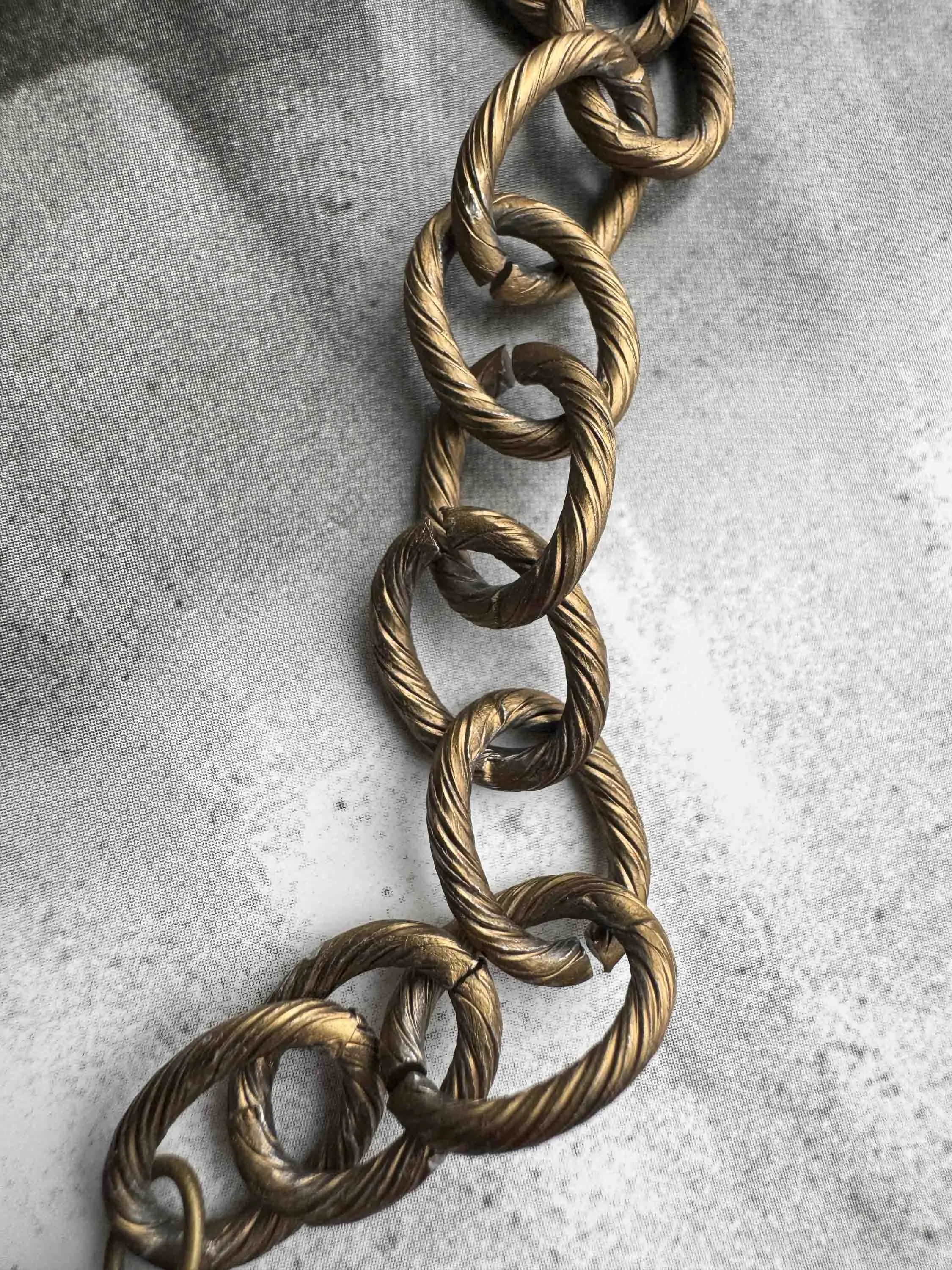 Vintage Chain Necklace with Panther Pendant & Key – Bold Statement Piece