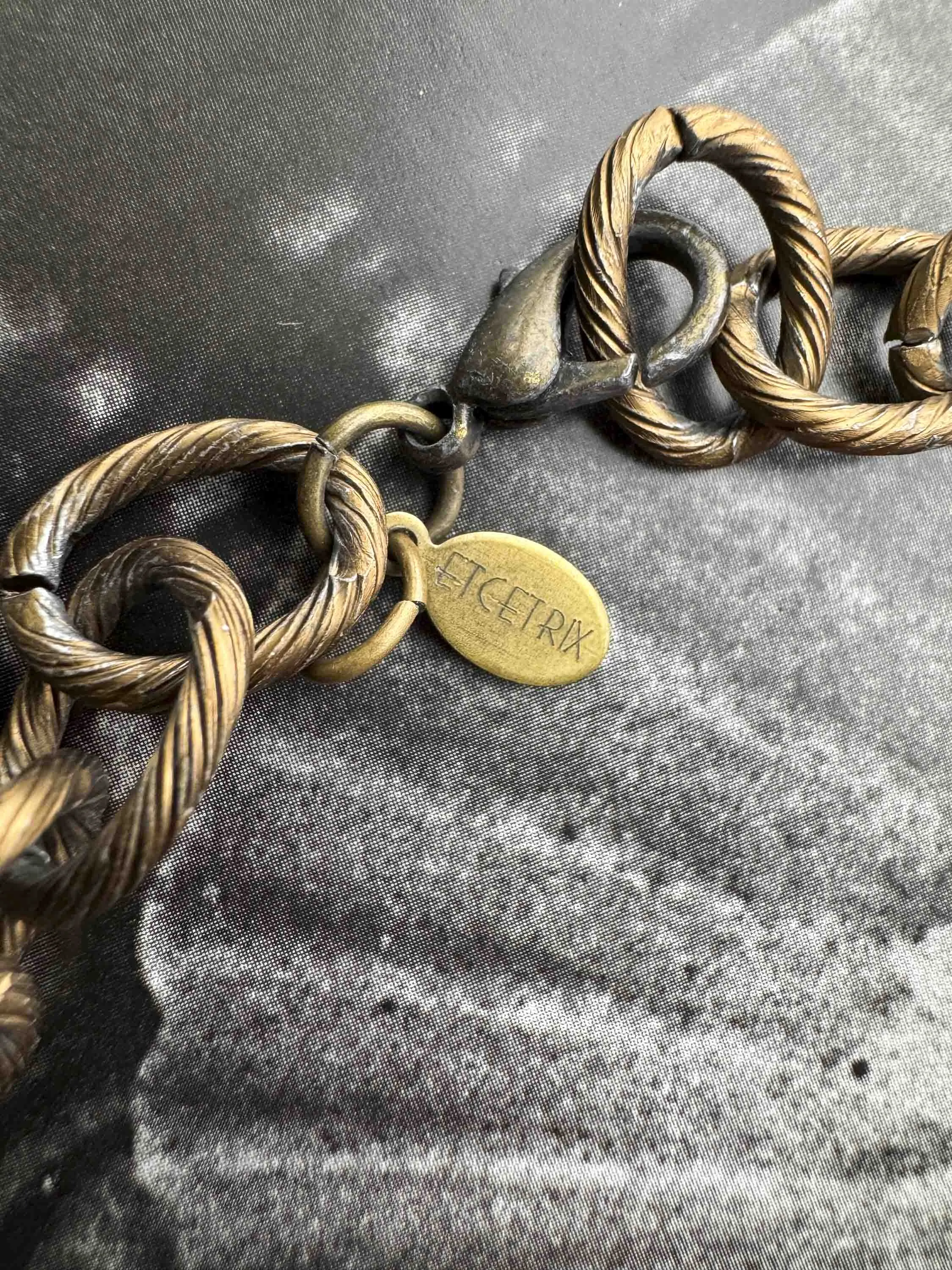 Vintage Chain Necklace with Panther Pendant & Key – Bold Statement Piece