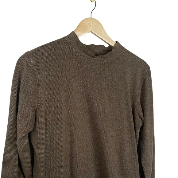 VINTAGE Von Furstenberg Mock Neck Knit Pullover in Brown Size M