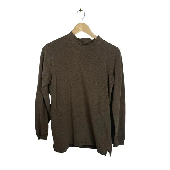 VINTAGE Von Furstenberg Mock Neck Knit Pullover in Brown Size M