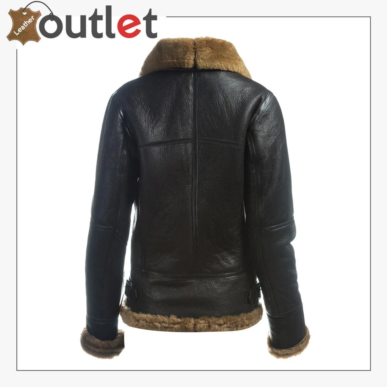 Women B3 Bomber Shearling Leather Jacket