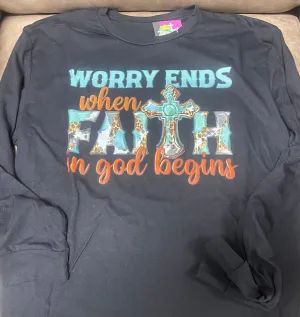 Worry Ends Custom Long Sleeve Tee
