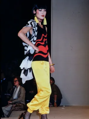 YVES SAINT LAURENT- 1980 Yellow Raffia Earrings