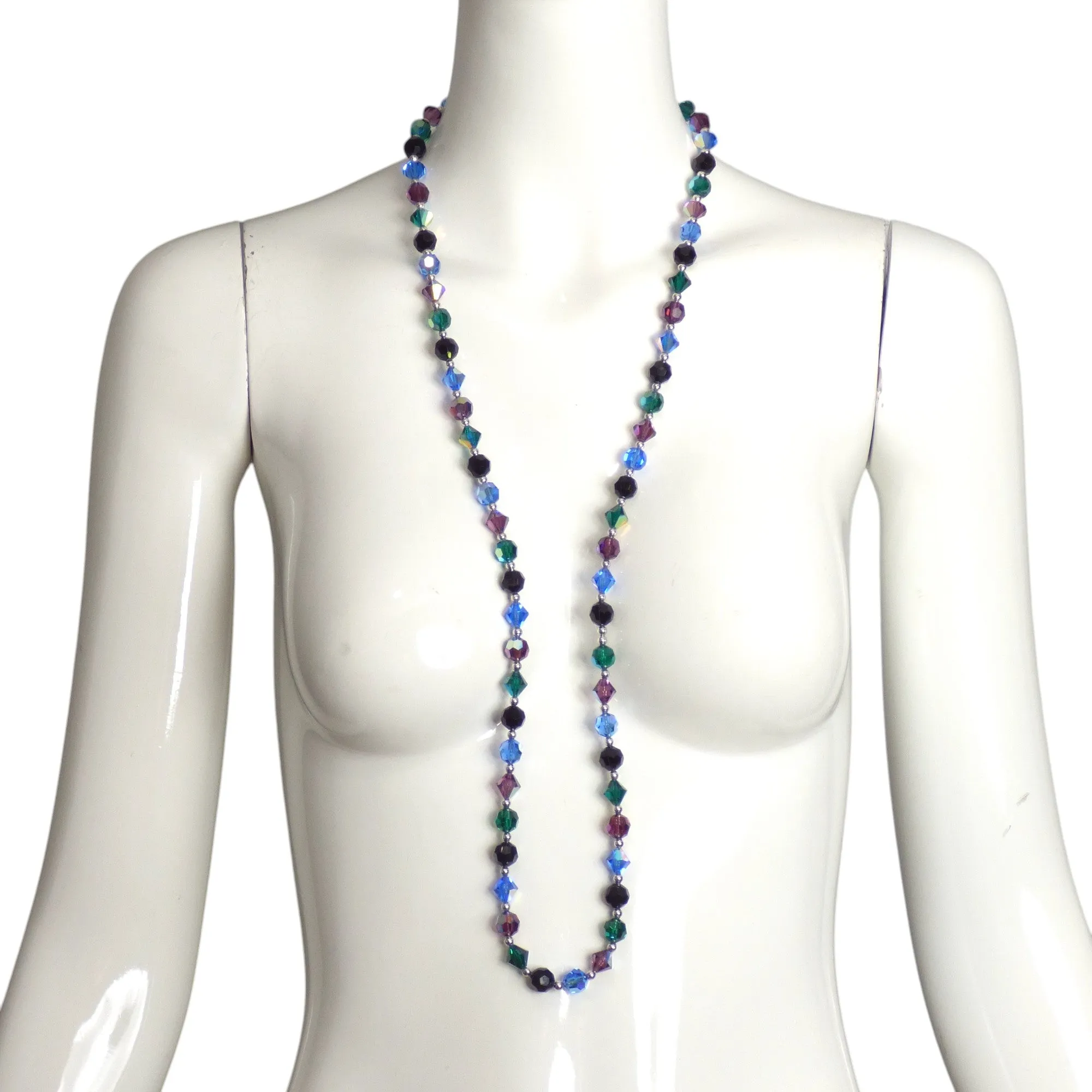 YVES SAINT LAURENT- 1990s Faceted Glass Bead Necklace
