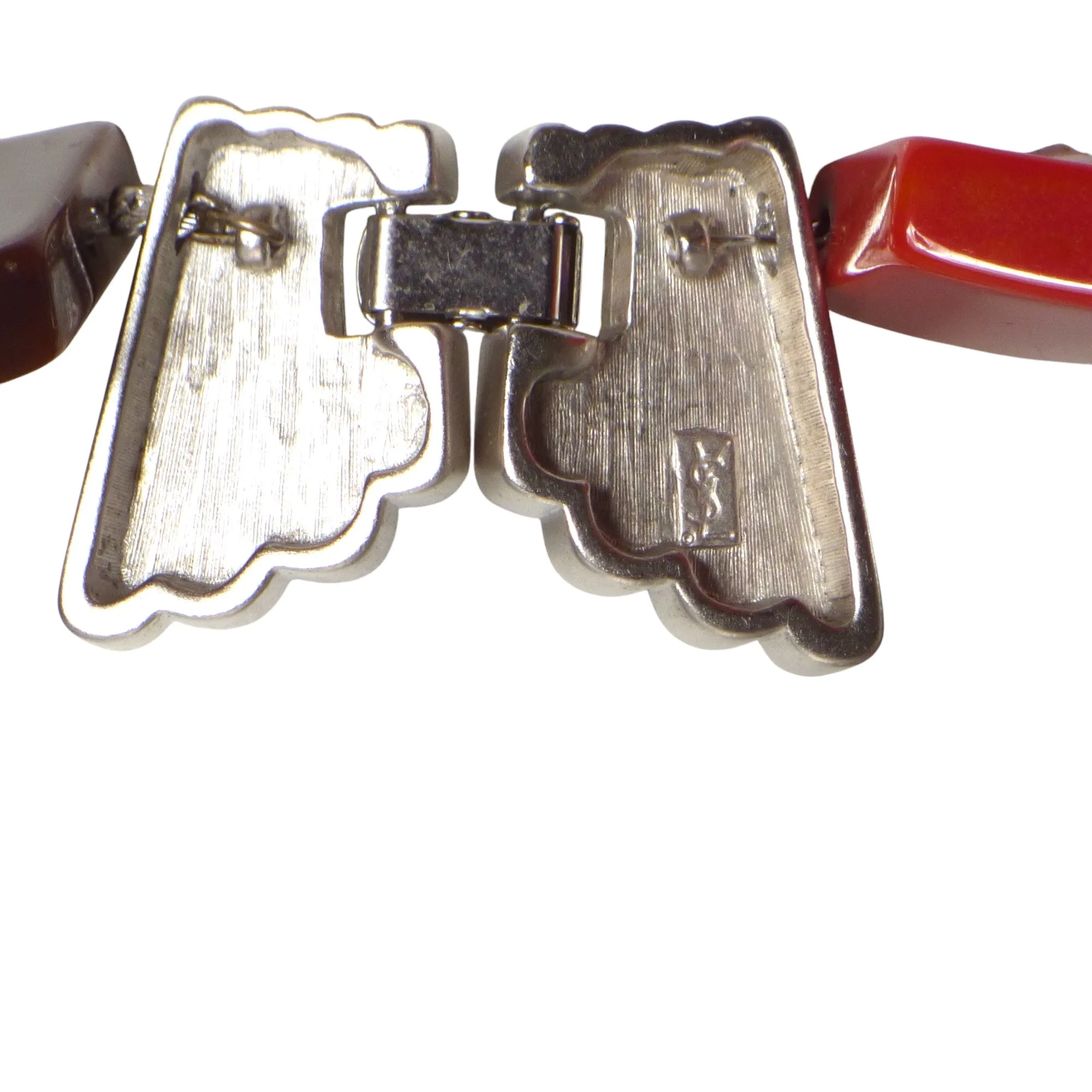 YVES SAINT LAURENT- c.1980 Multi Color Resin Choker
